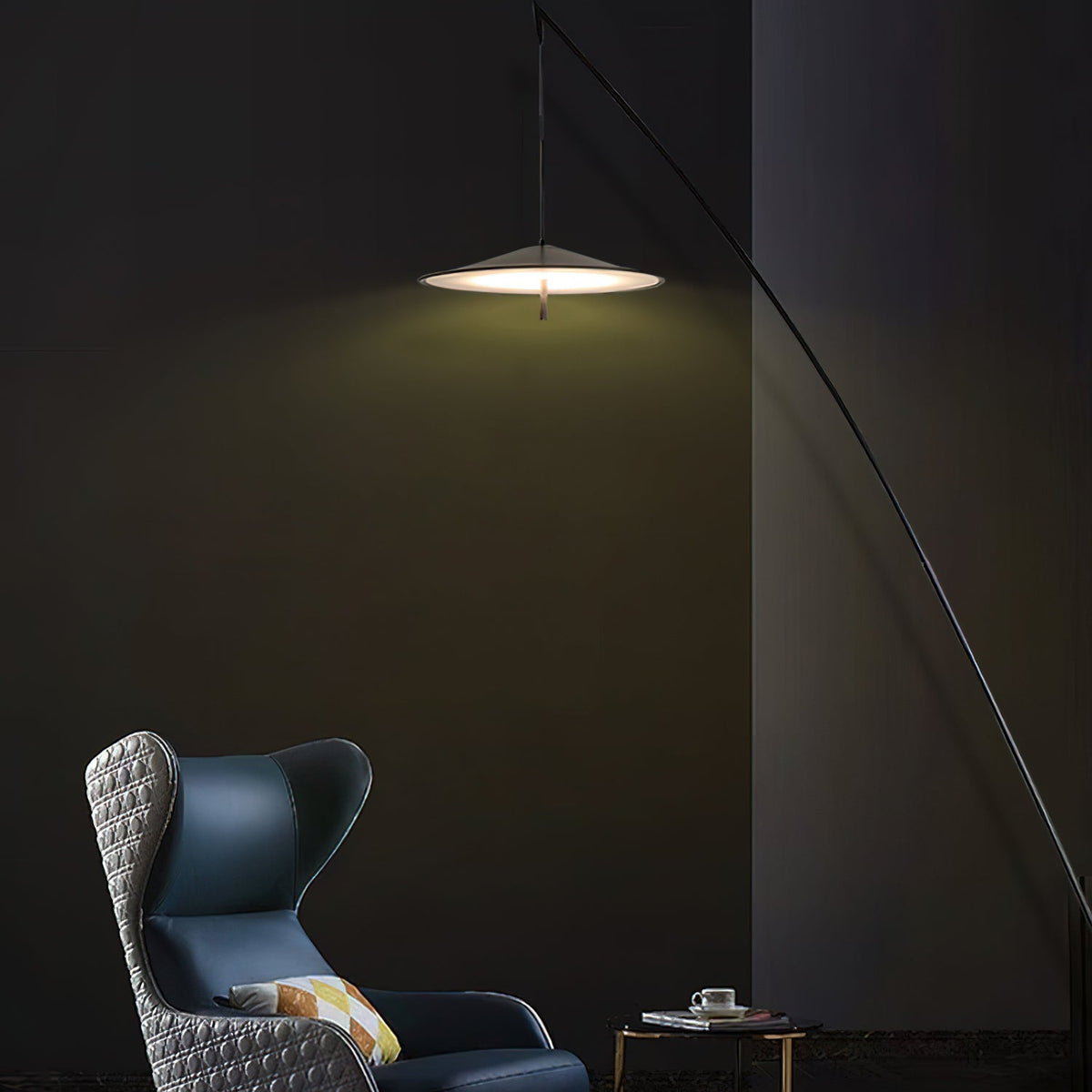 Tilted Fishing Rod Floor Lamp