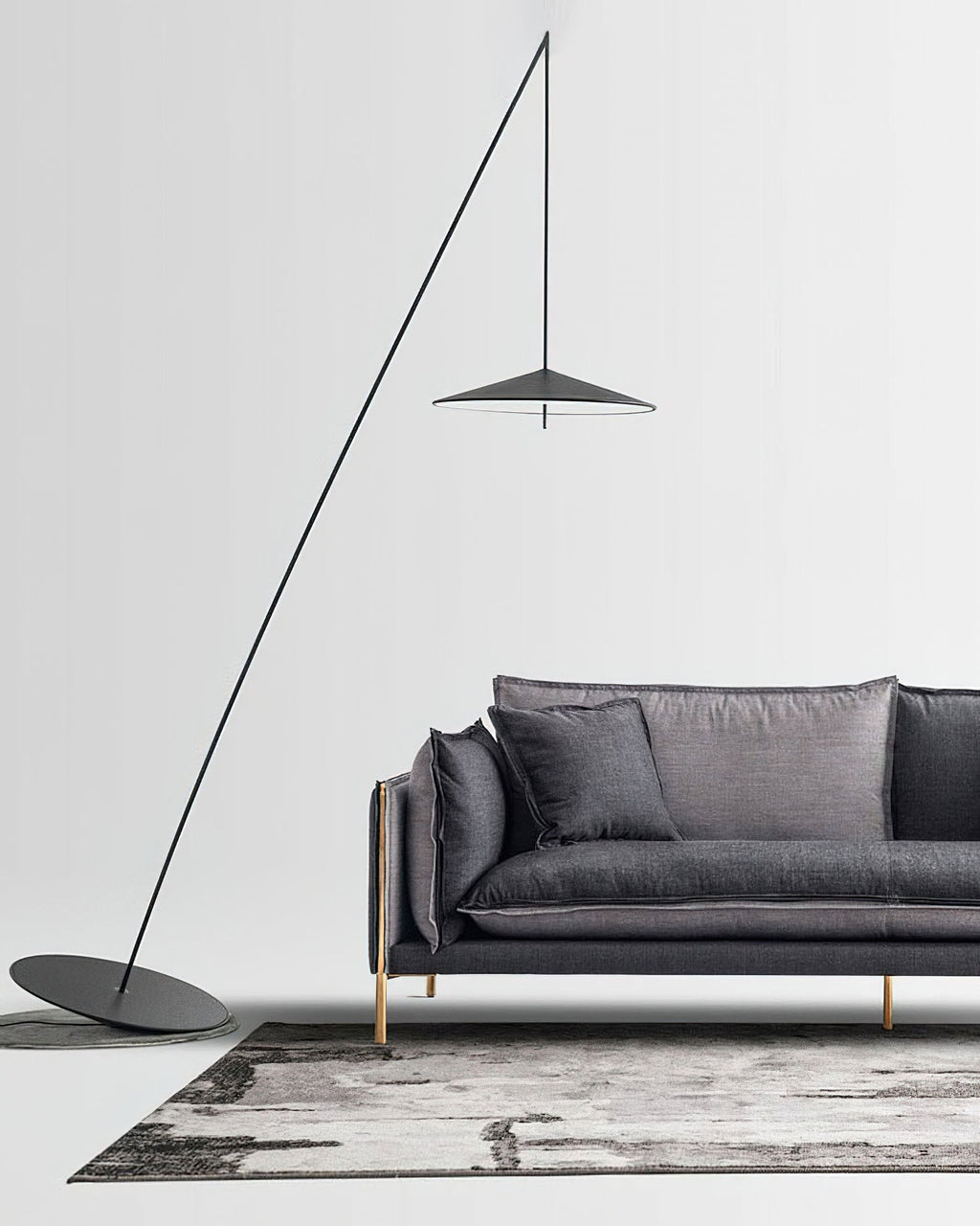 Tilted Fishing Rod Floor Lamp