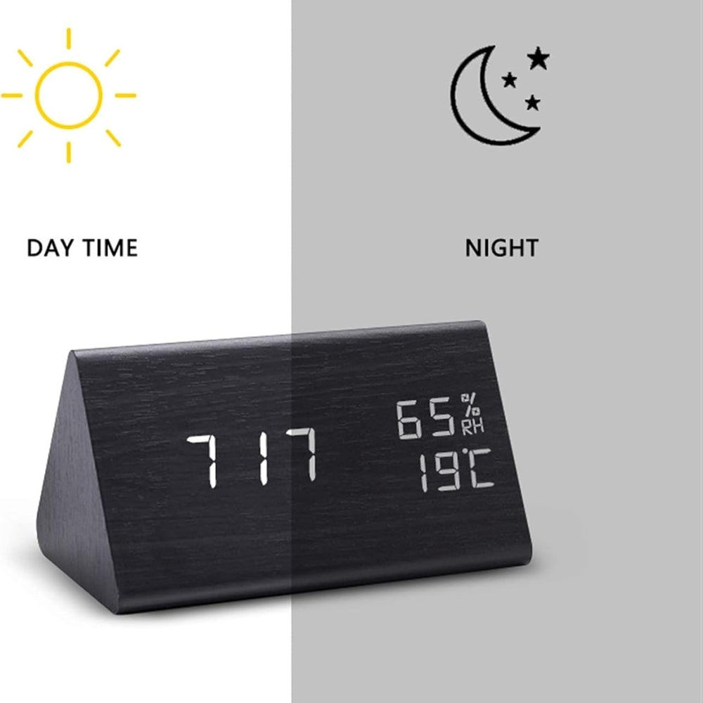Elora Wooden LED Alarm Clock
