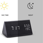 Elora Wooden LED Alarm Clock