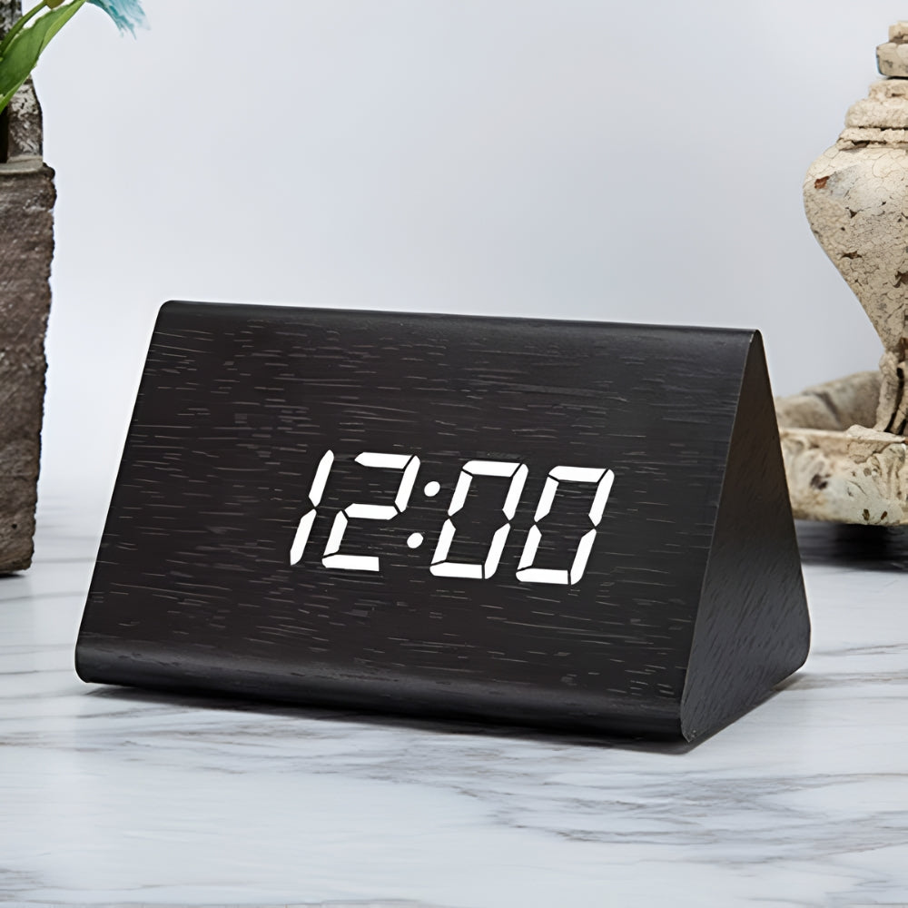 Elora Wooden LED Alarm Clock