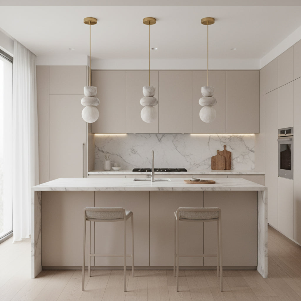 Alabaster Totem Pendant Light