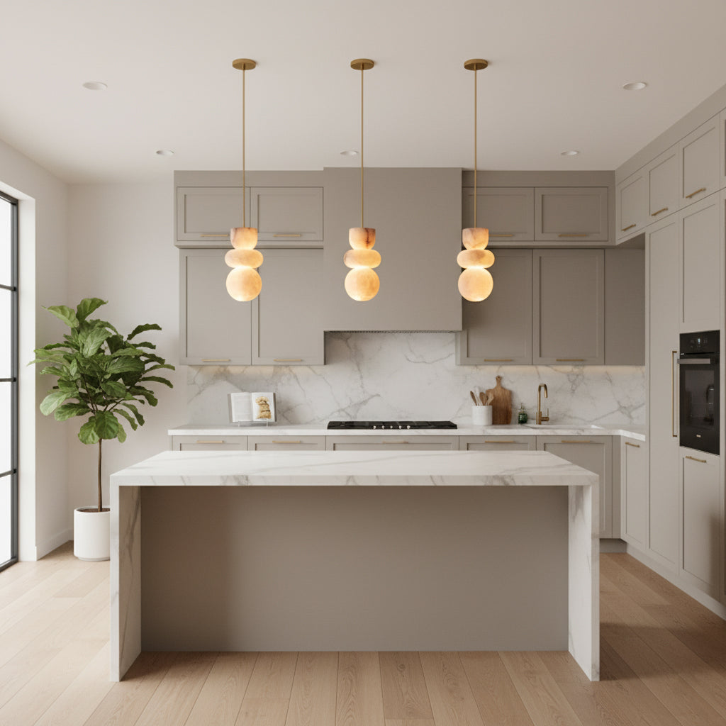 Alabaster Totem Pendant Light