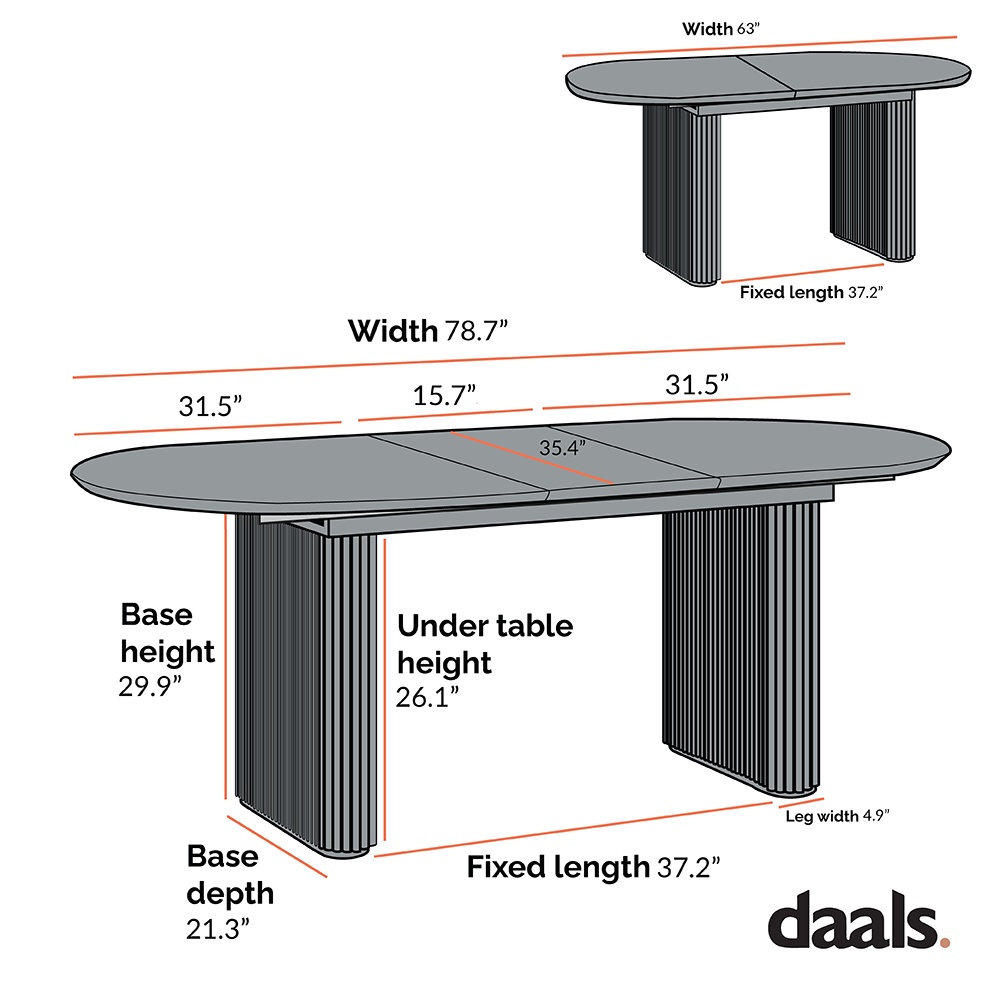 Maru Oval Pedestal Dining Table