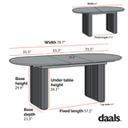 Maru Oval Pedestal Dining Table