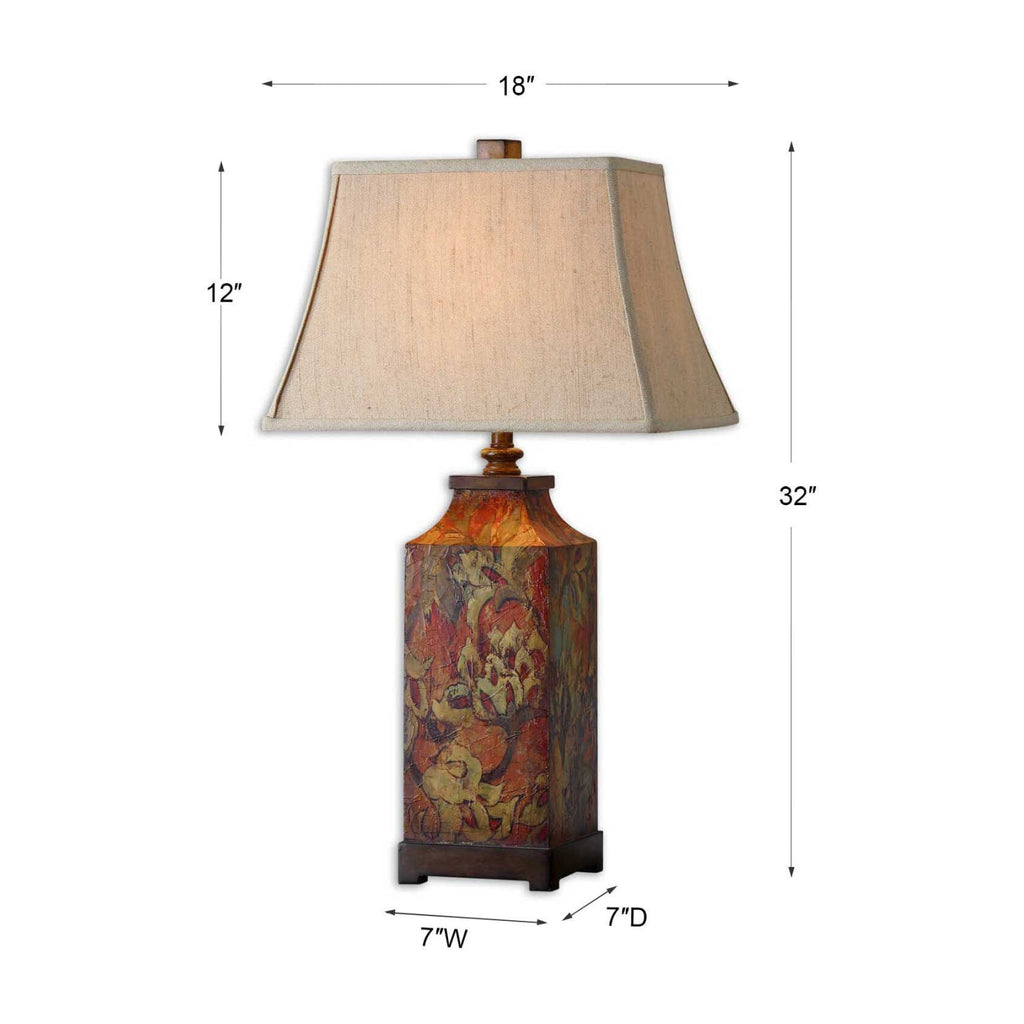 Floral Print Table Lamp