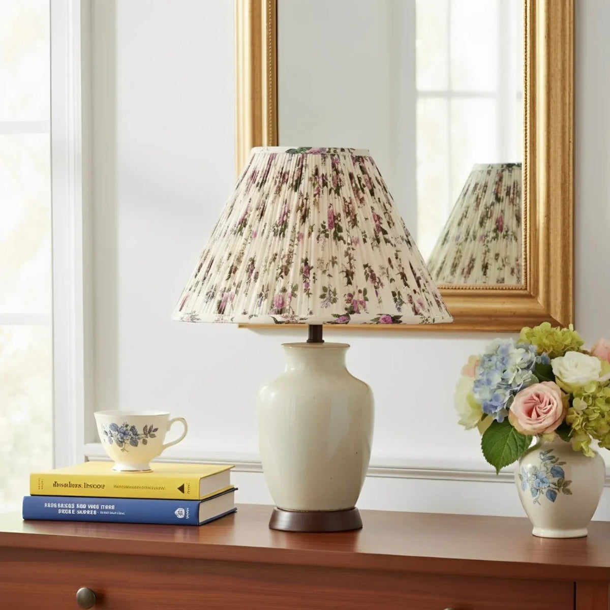 Verae Botanical Pleated Lamp Shade