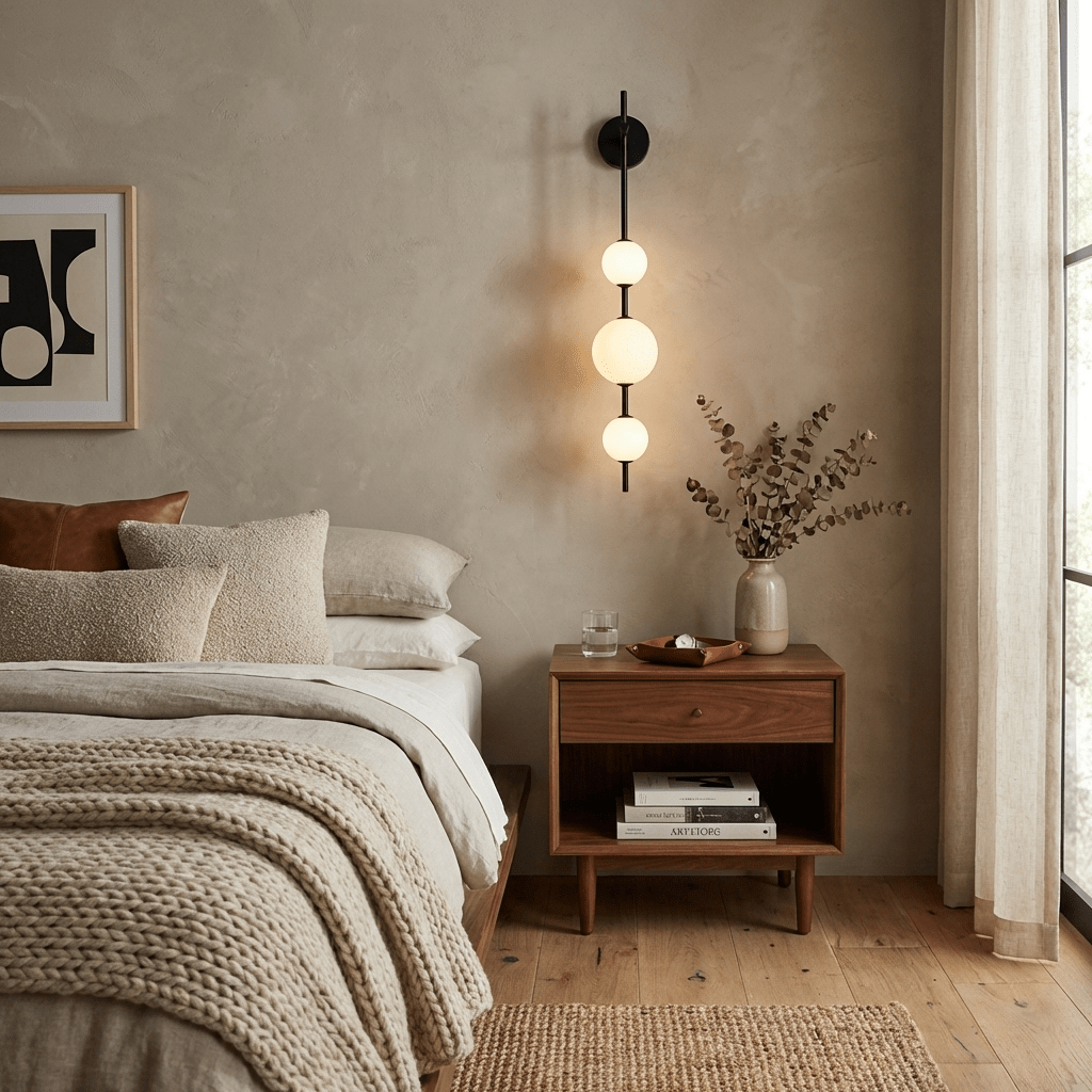 Vertical Globe Wall Light