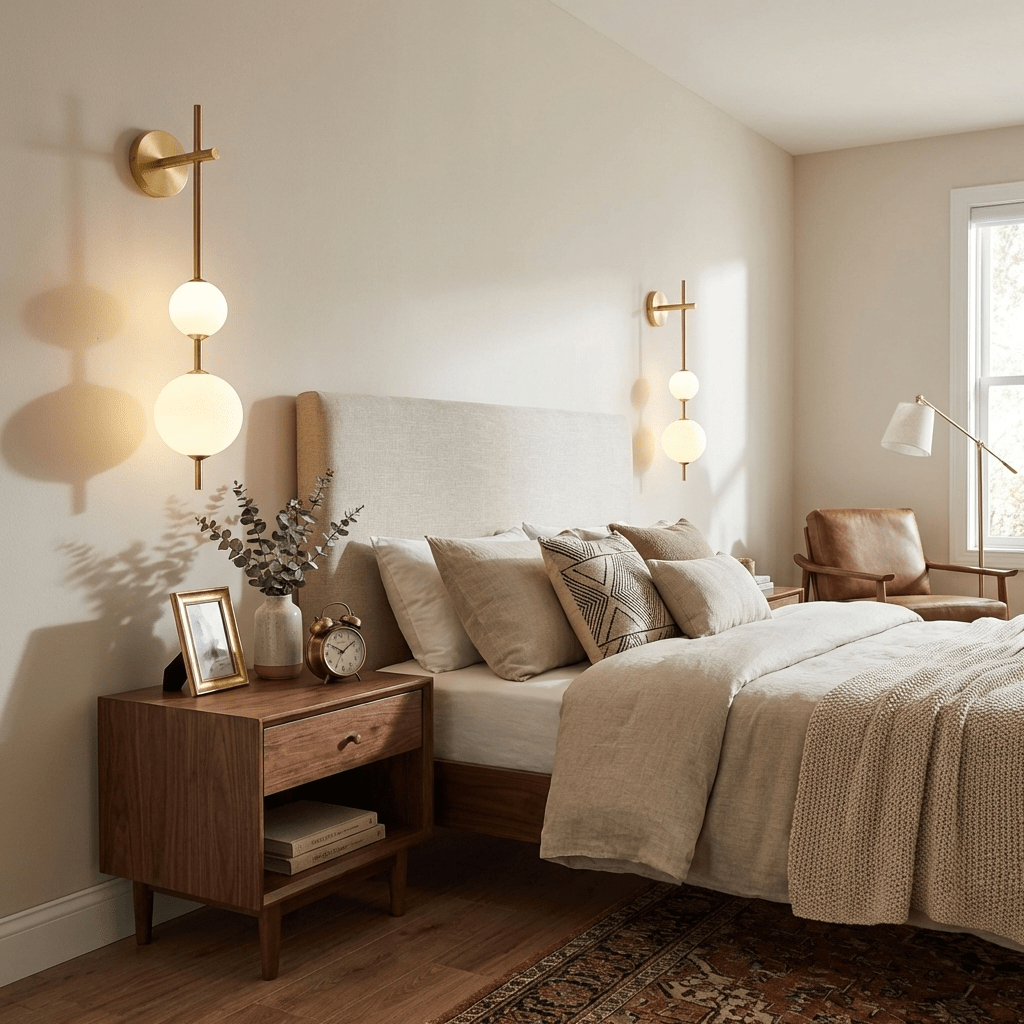Vertical Globe Wall Light