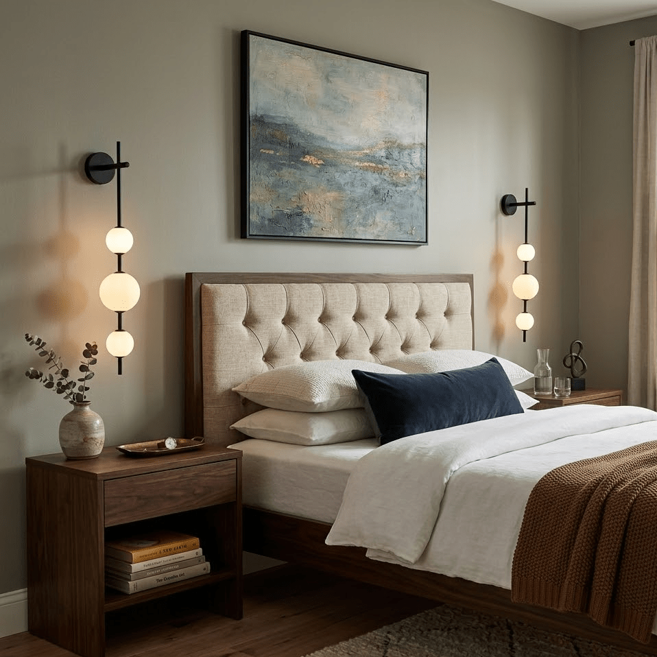 Vertical Globe Wall Light