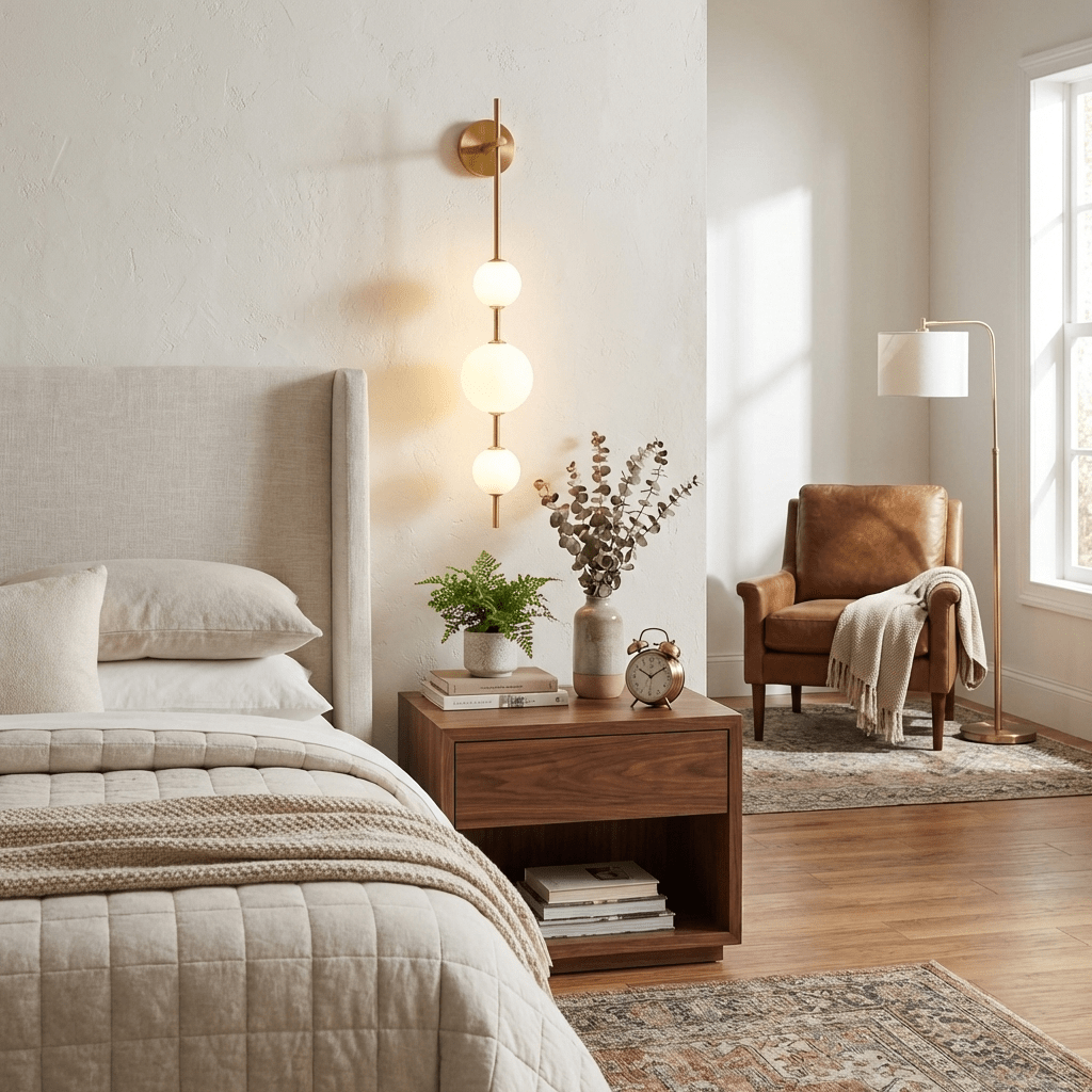 Vertical Globe Wall Light