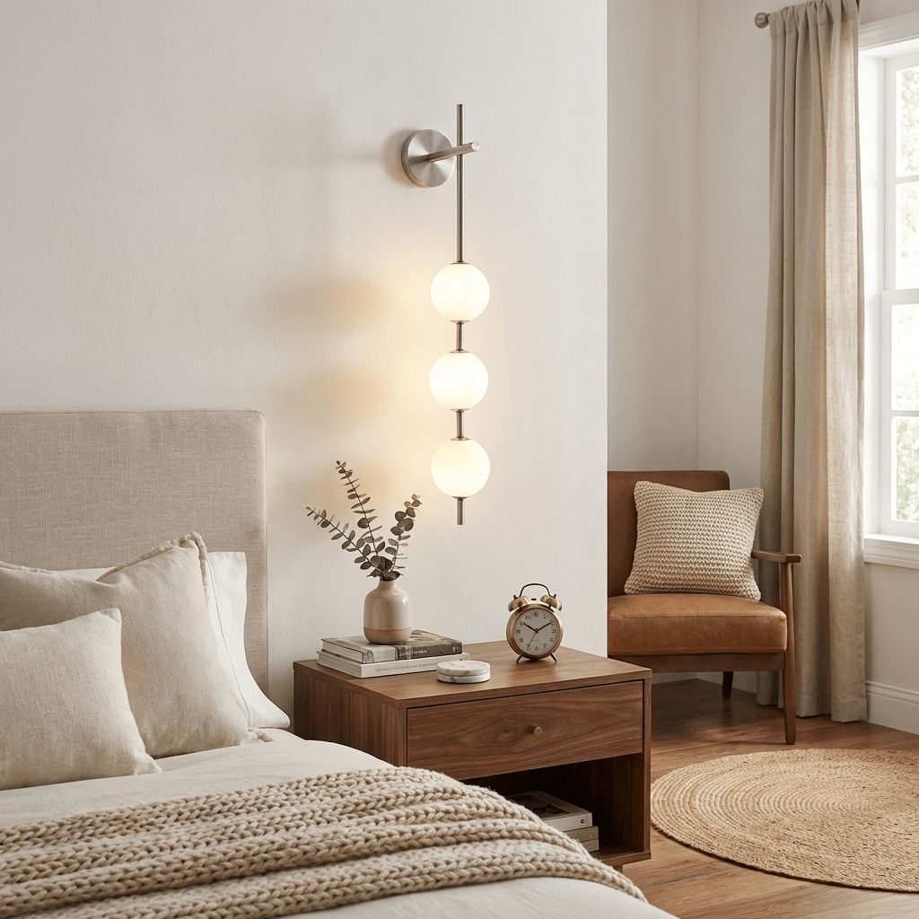 Vertical Globe Wall Light