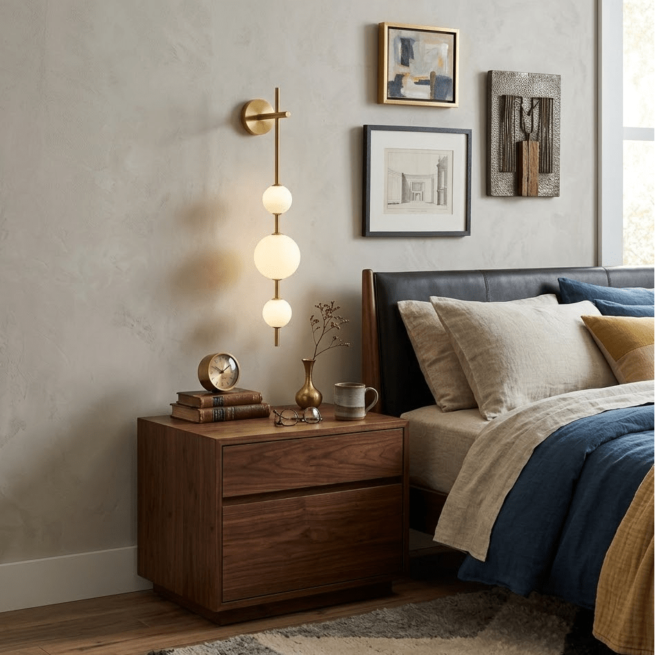 Vertical Globe Wall Light