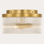 Vesper Ribbed Glass Flush Mount Light