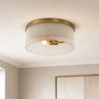 Vesper Ribbed Glass Flush Mount Light