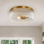 Vesper Ribbed Glass Flush Mount Light