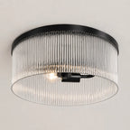 Vesper Ribbed Glass Flush Mount Light