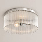 Vesper Ribbed Glass Flush Mount Light