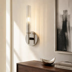 Vireo Ribbed Glass Tube Wall Sconce