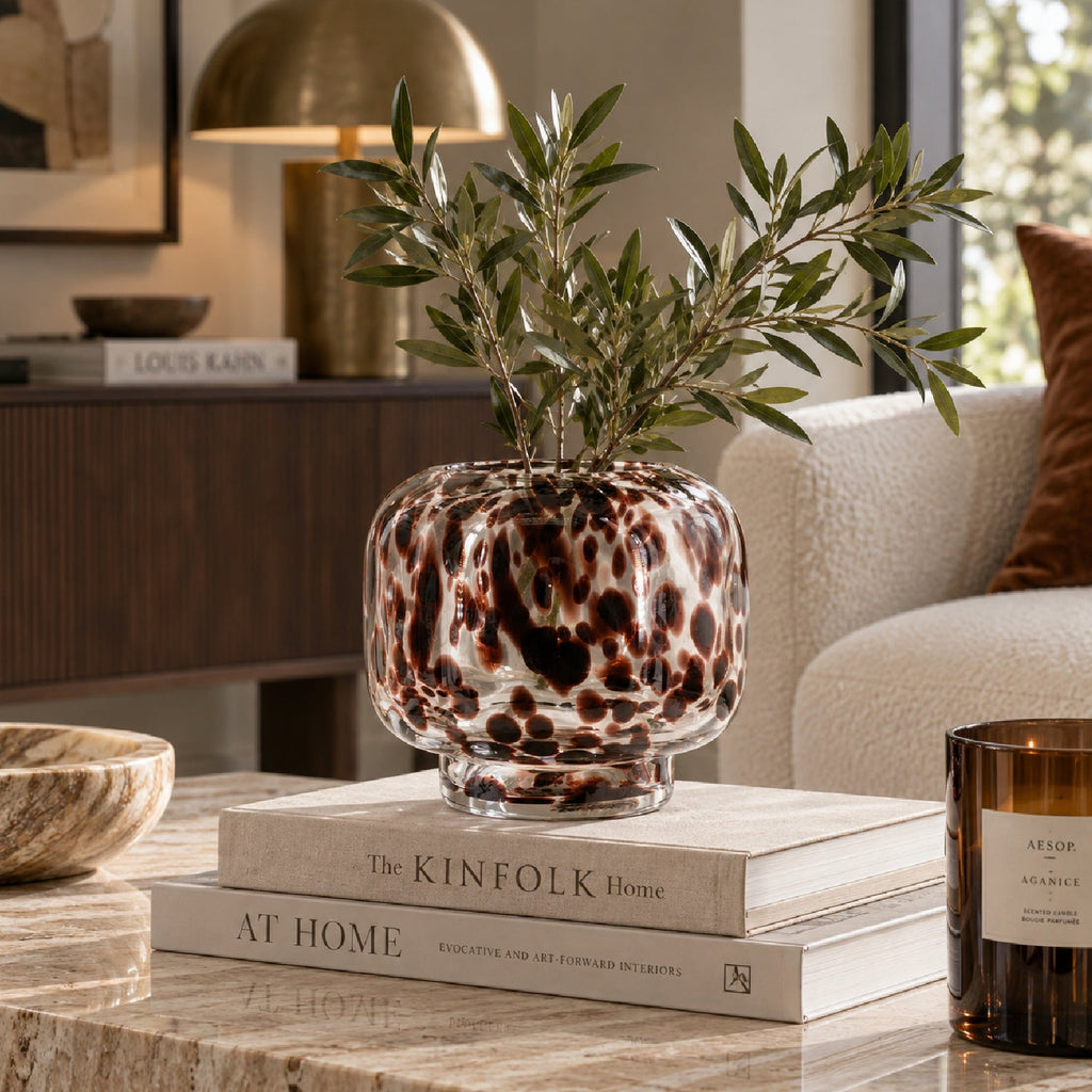 Abstract Glass Accent Vase