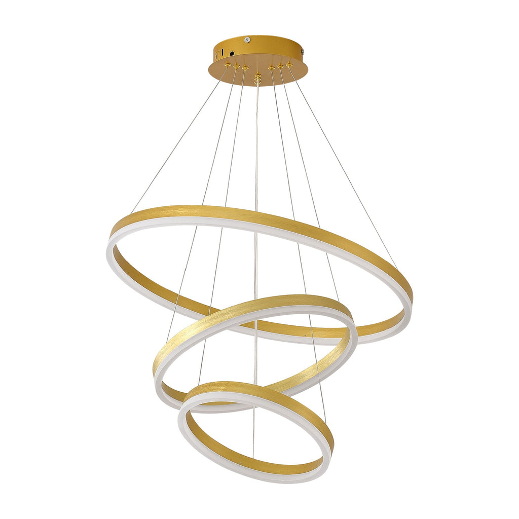 Three-Ring LED Pendant Light