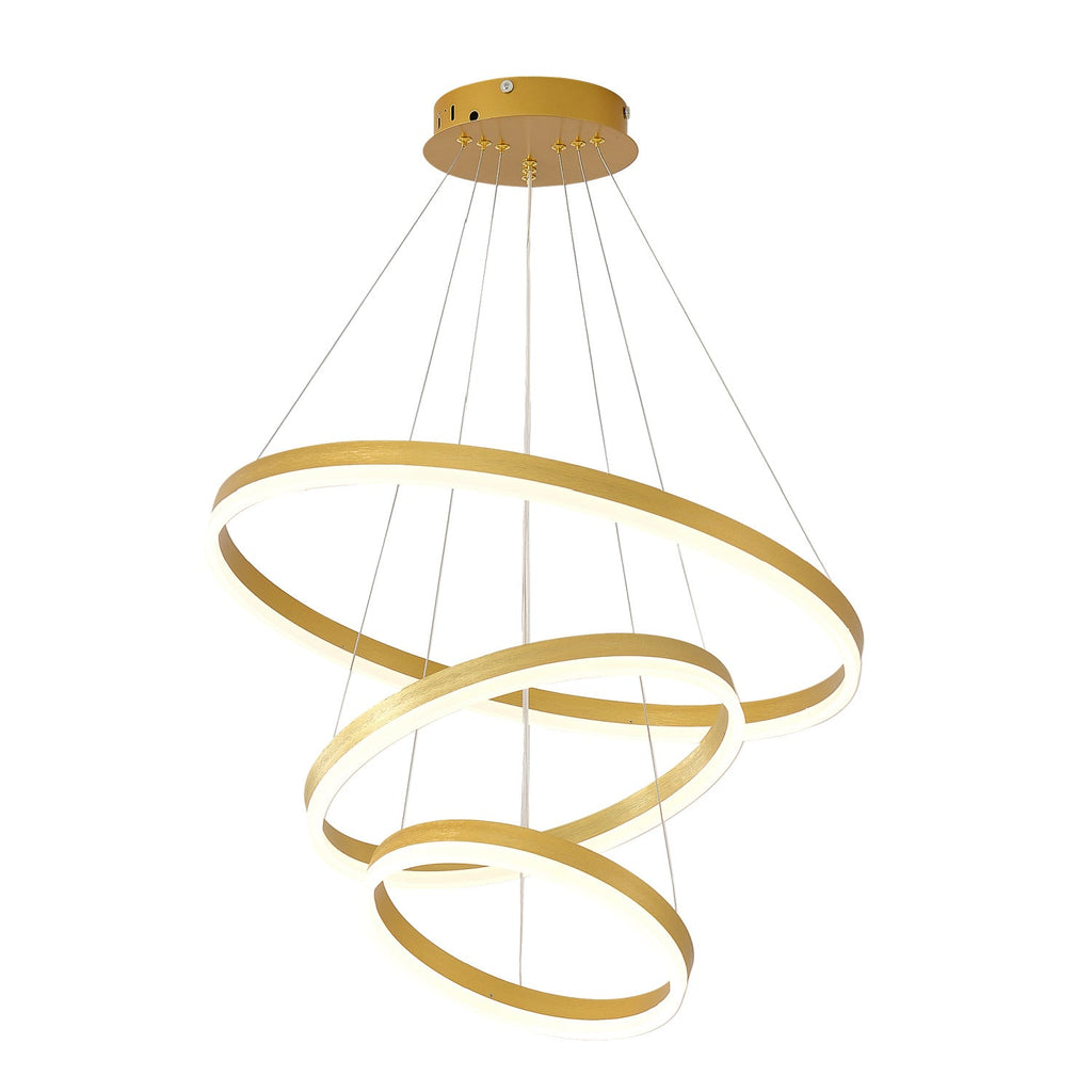 Three-Ring LED Pendant Light