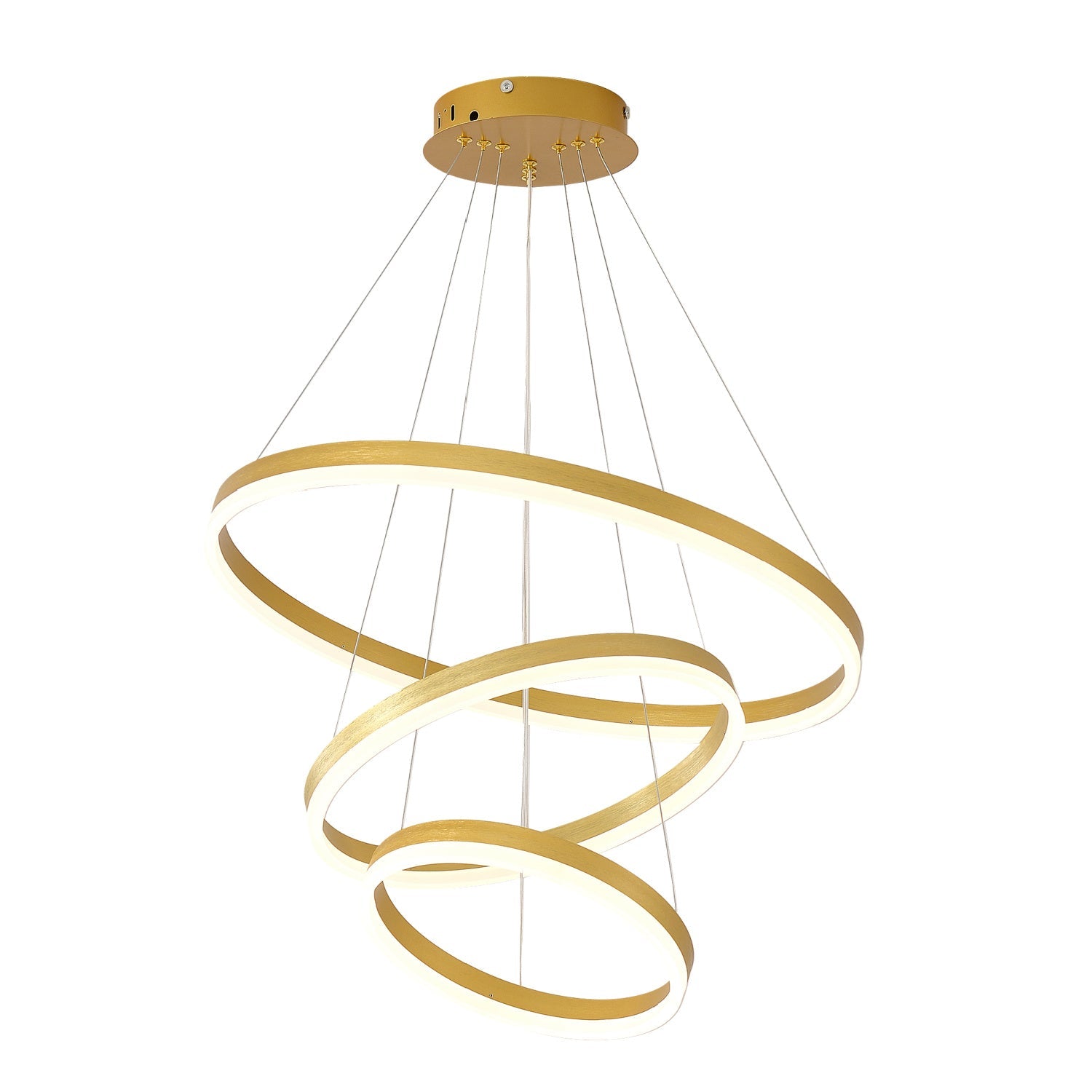 Three-Ring LED Pendant Light