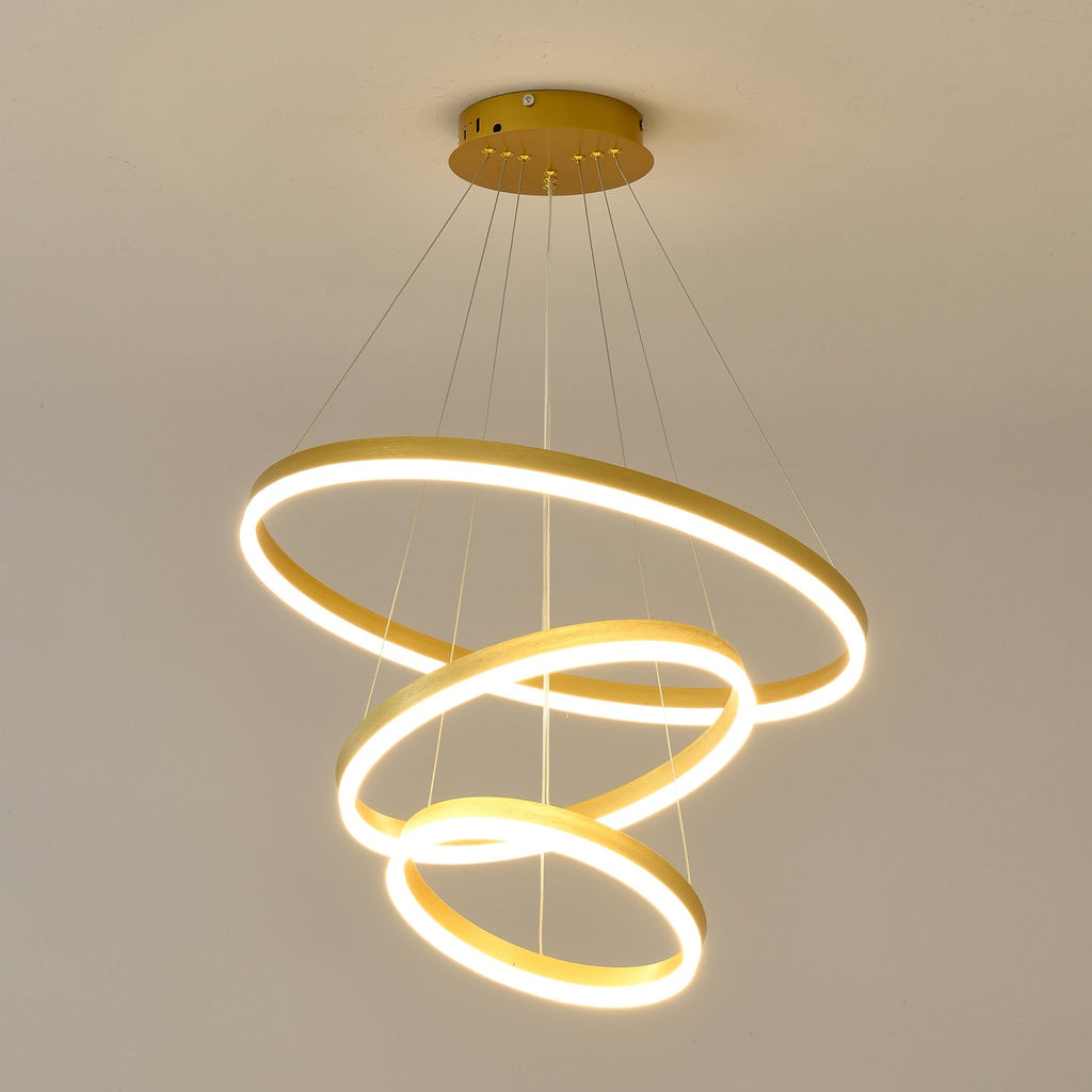 Three-Ring LED Pendant Light