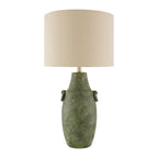 Hand-Painted Green Ceramic Table Lamp