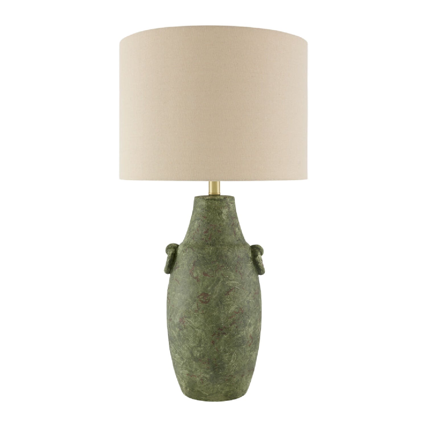 Hand-Painted Green Ceramic Table Lamp