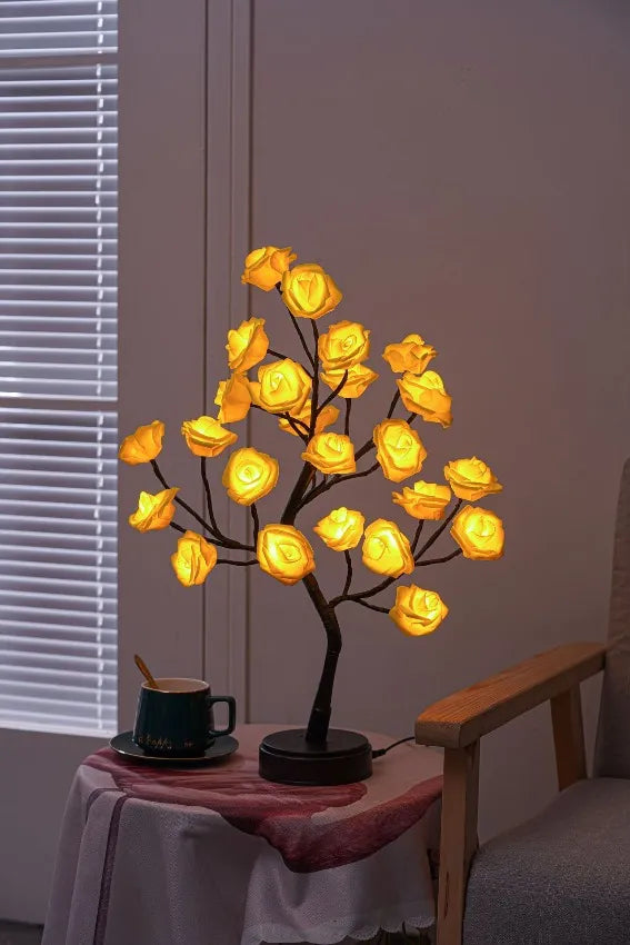 FloraGlow Flame LED Decorative Flower Lamp