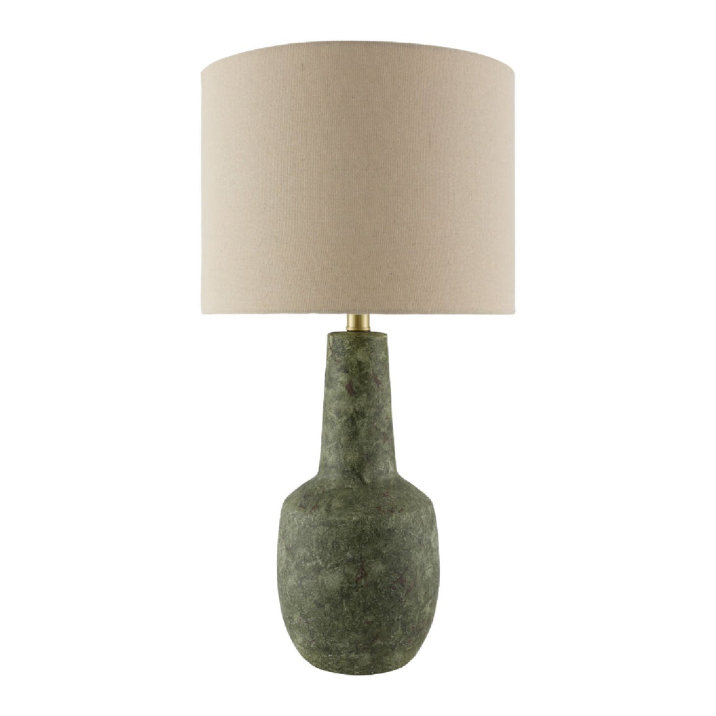 Hand-Painted Green Ceramic Table Lamp