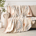 Serene Mandala Cotton Throw