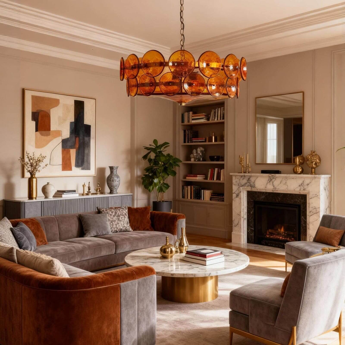Lorenzo Glass Disc Chandelier