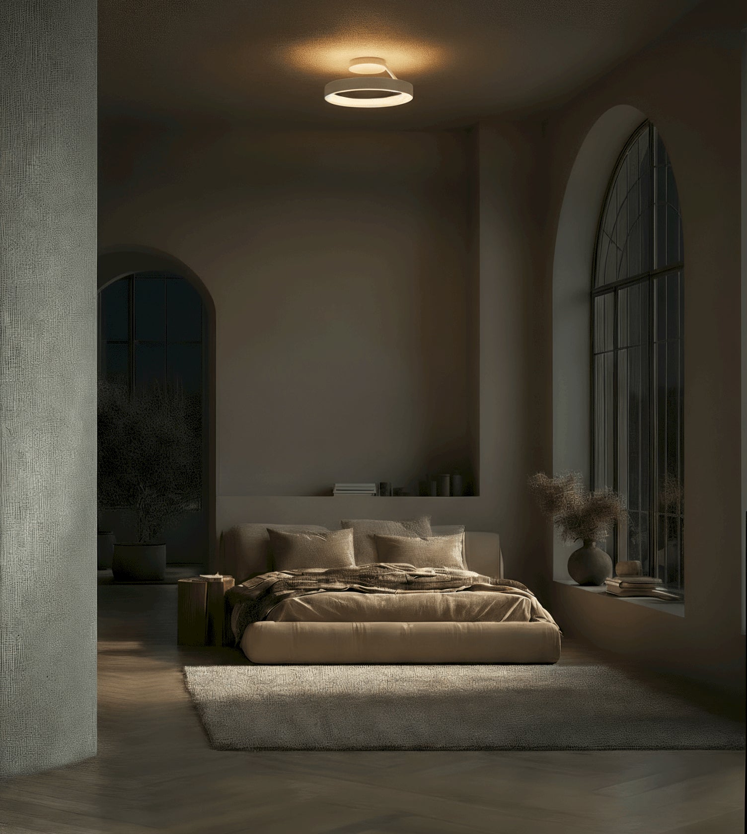 Solei Dimmable LED Ceiling Light – Elegant Aluminium Design with Adjustable Brightness