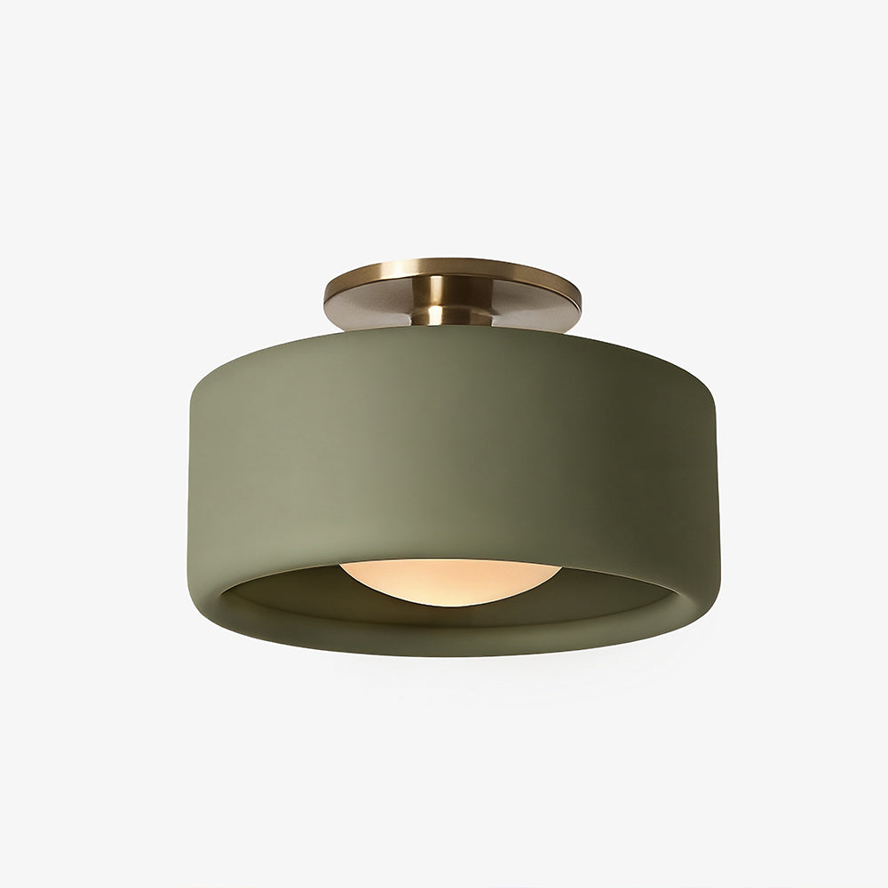 Modern Porcelain Semi-Flush Ceiling Light