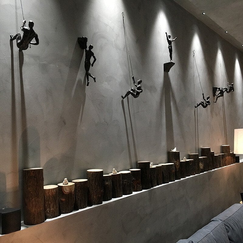Climbing Figure Wall Sculpture