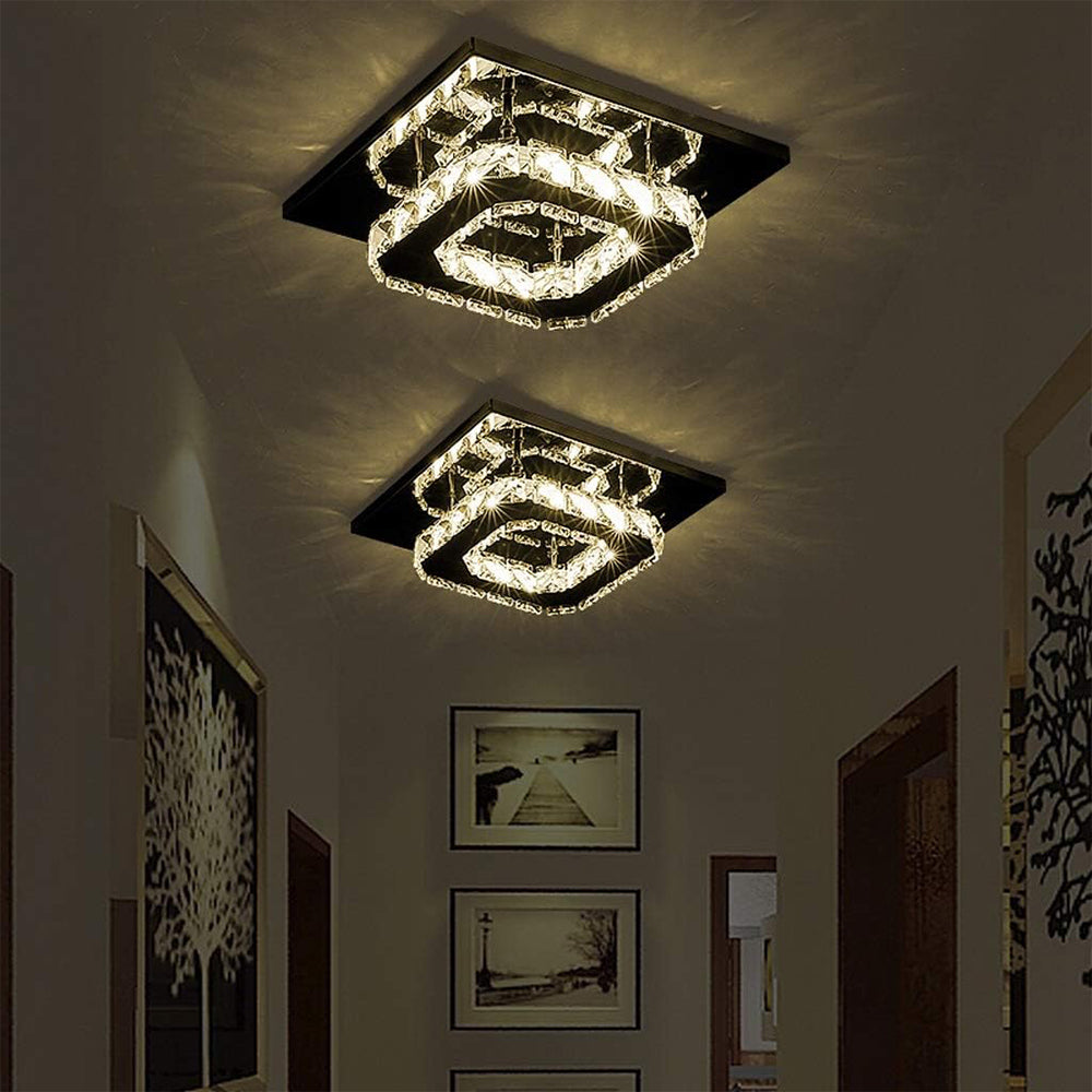 Crystal Flush Ceiling Light