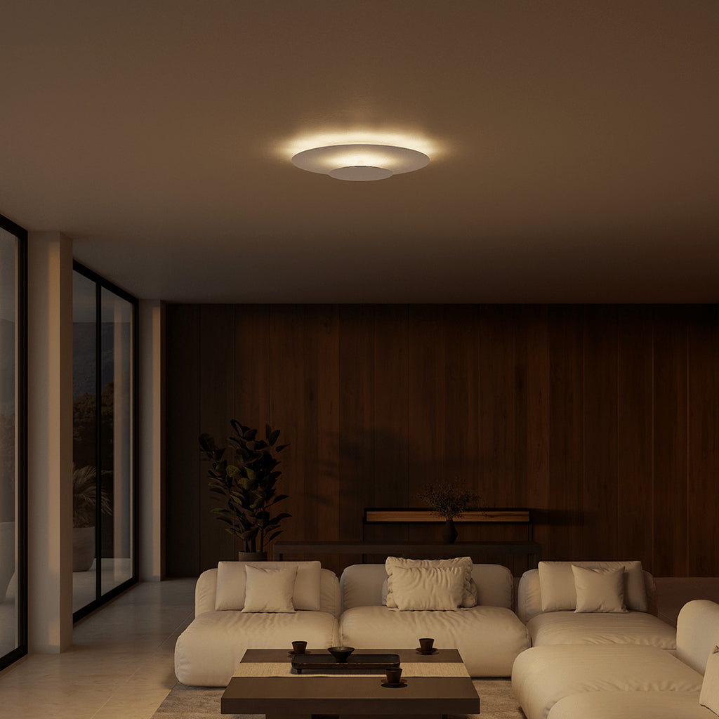 Tulio White LED Ceiling Light – Modern Design with Soft Indirect Illumination