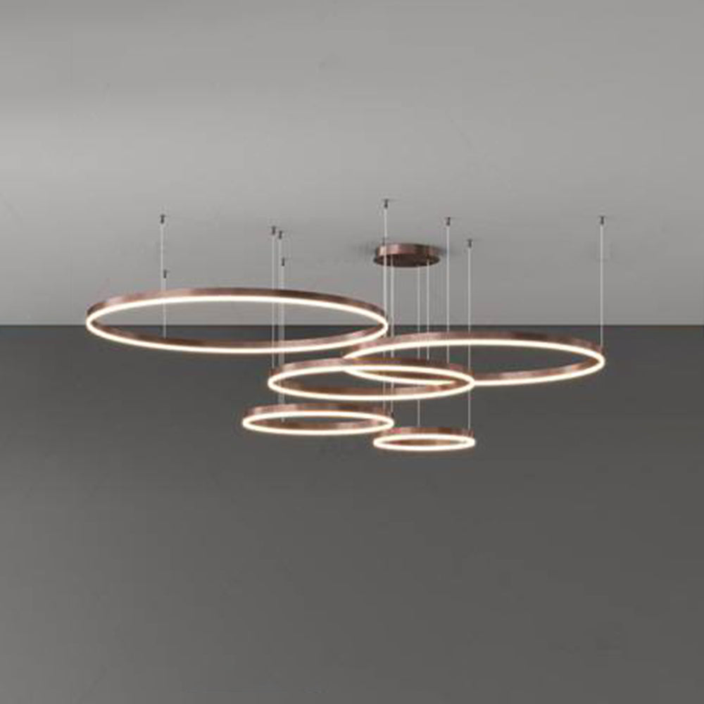 Arisha Ring Pendant Light – Modern Black and Gold Circular Ceiling Fixture