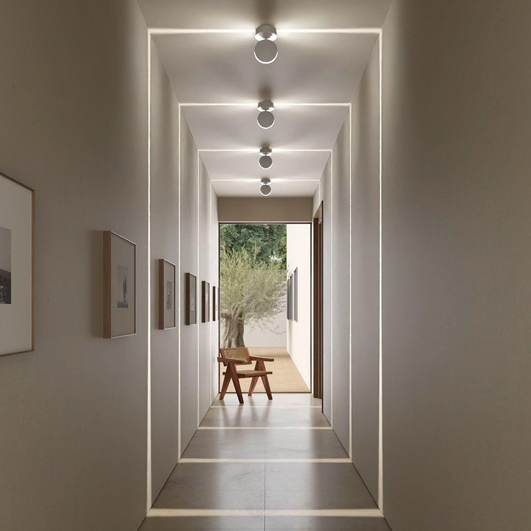 Spectra White LED Ceiling Light – Modern Aluminium Design with Elegant Illumination