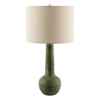 Hand-Painted Green Ceramic Table Lamp
