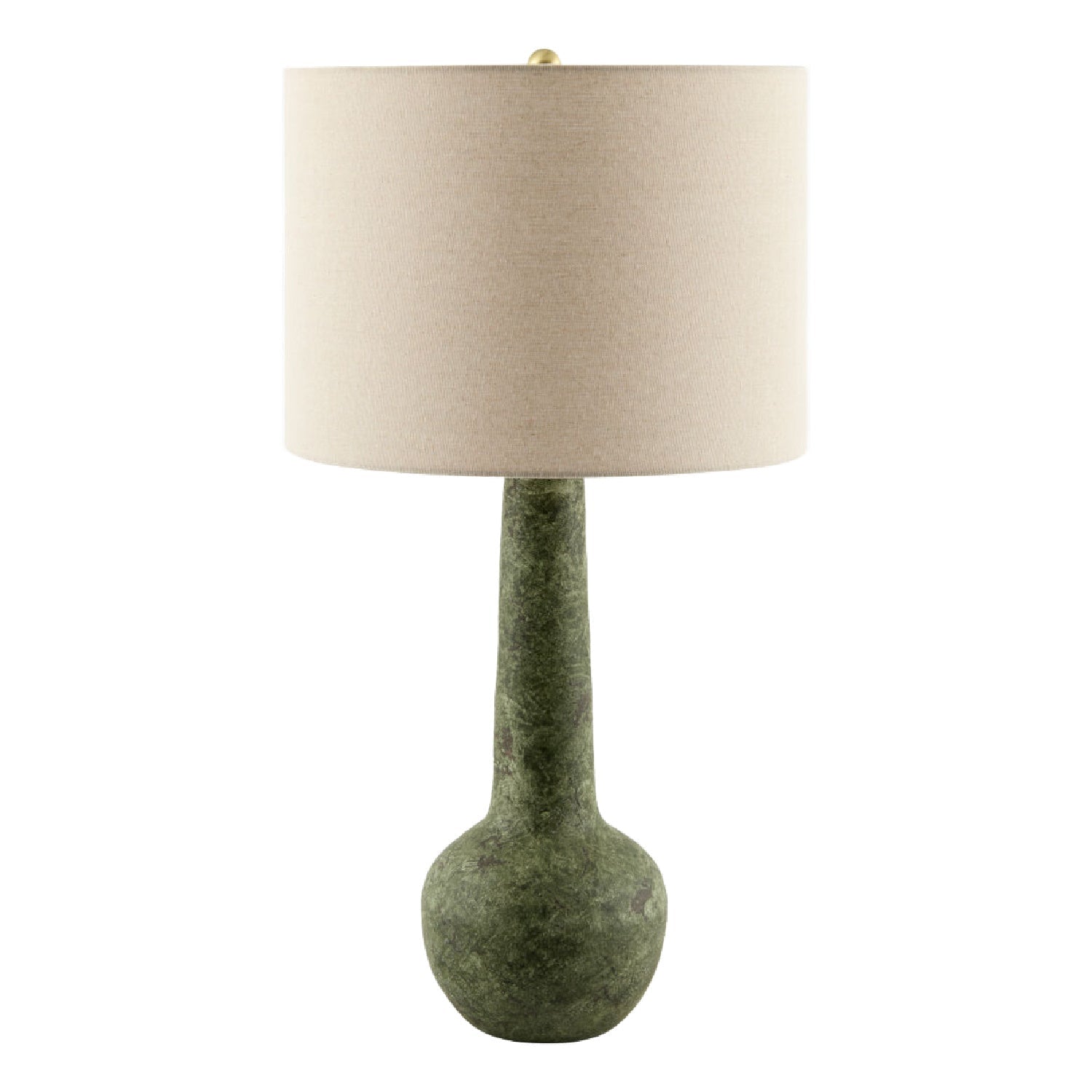 Hand-Painted Green Ceramic Table Lamp
