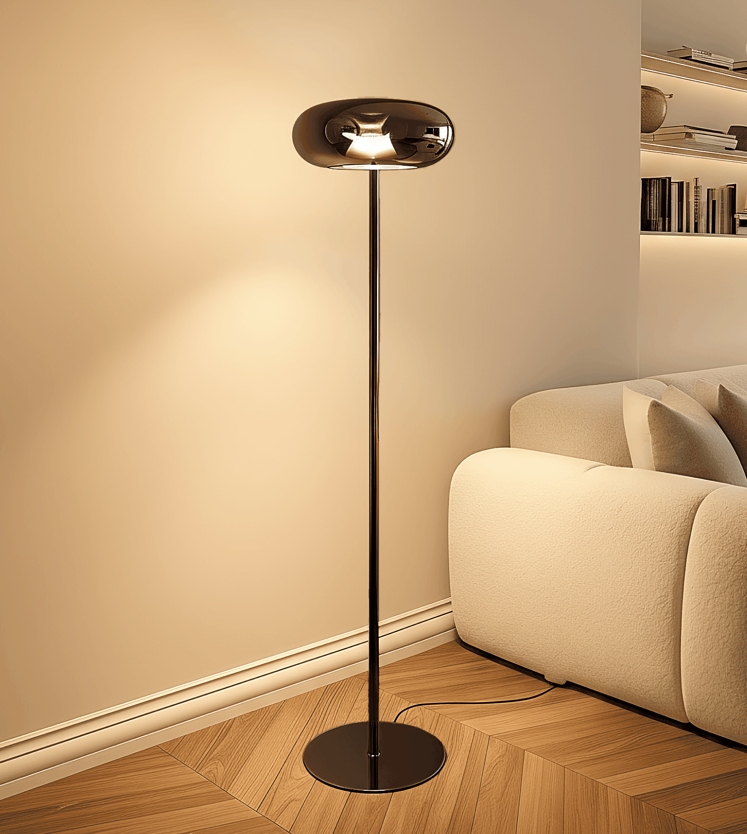 Lumira Dimmable LED Floor Lamp – Modern Metal Design with Adjustable Brightness