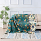 Scandinavian Bird Throw Blanket