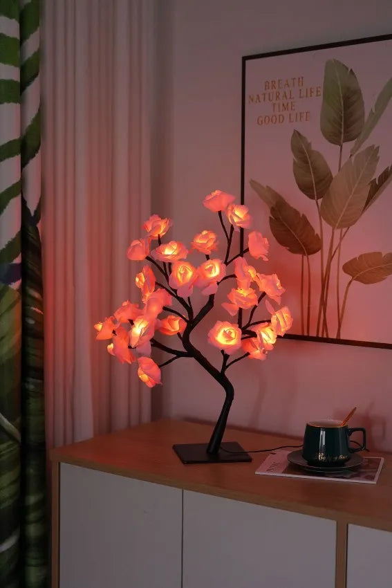 FloraGlow Flame LED Decorative Flower Lamp