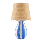 Striped Ceramic Seagrass Table Lamp