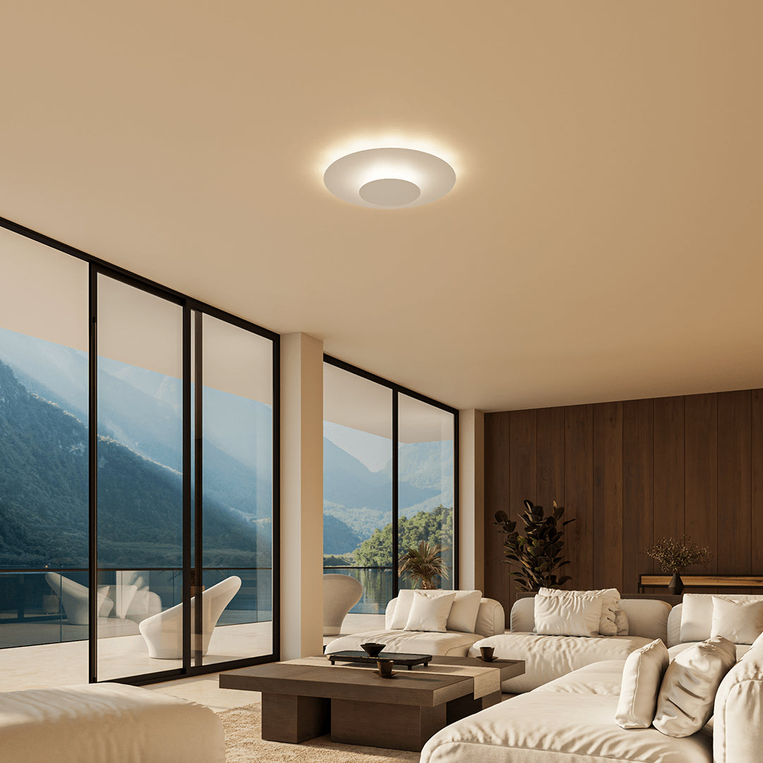 Tulio White LED Ceiling Light – Modern Design with Soft Indirect Illumination