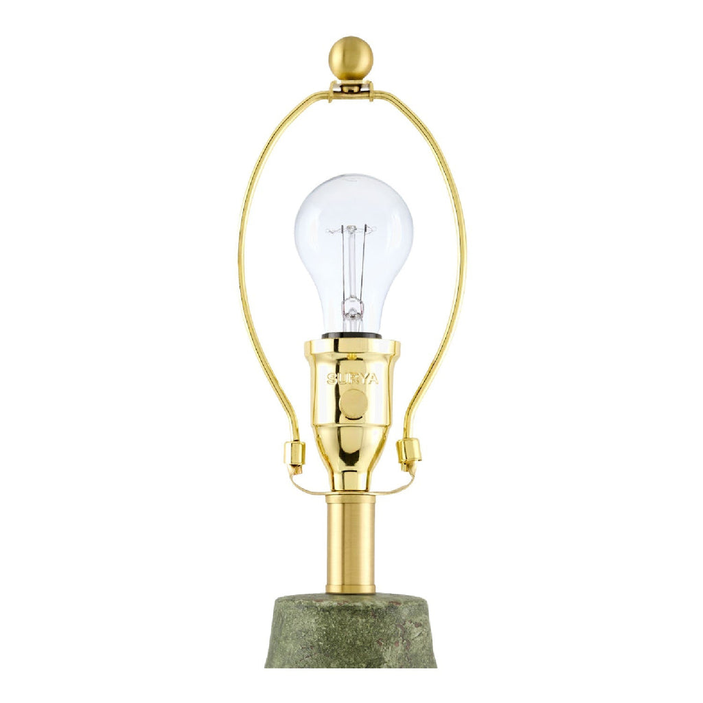 Hand-Painted Green Ceramic Table Lamp
