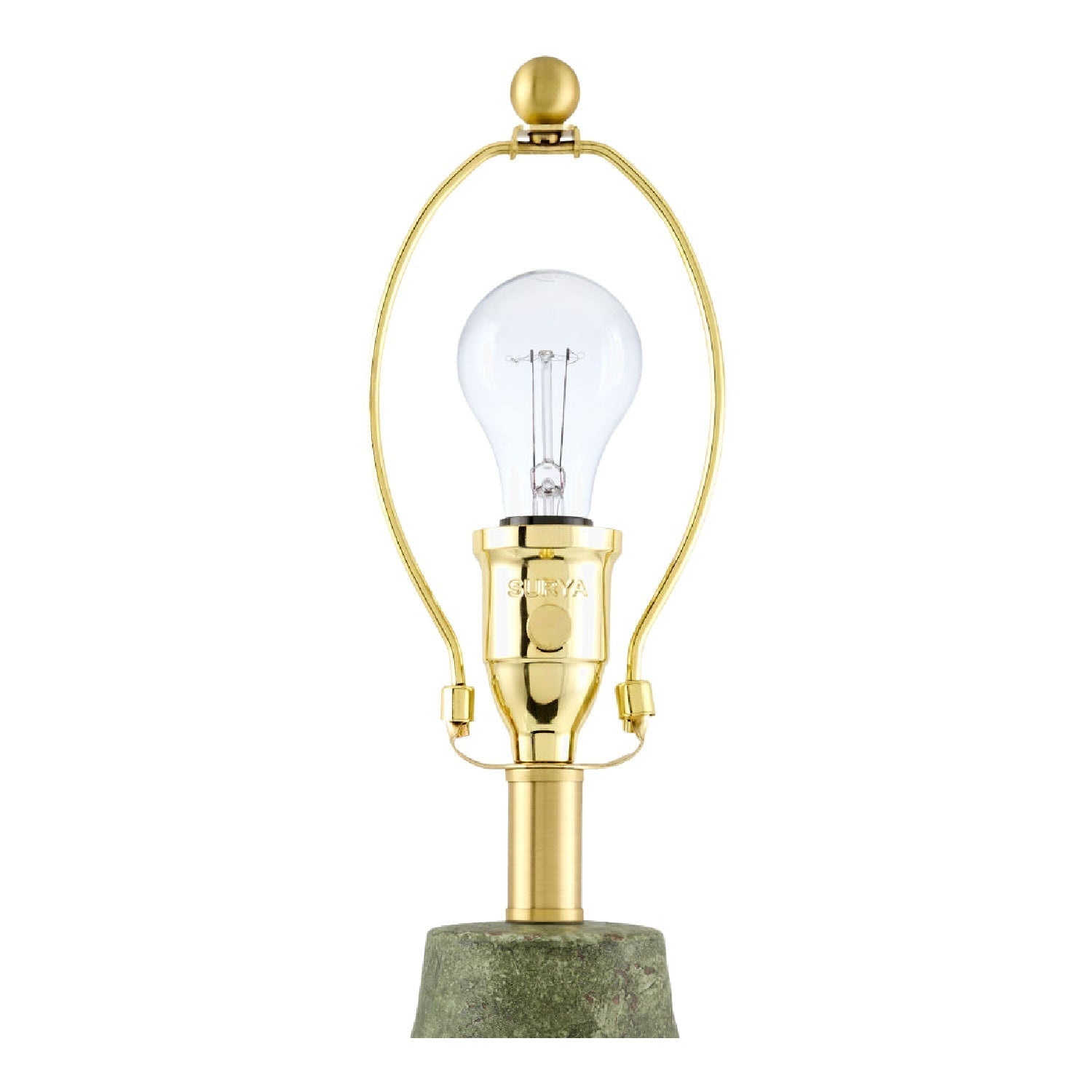 Hand-Painted Green Ceramic Table Lamp